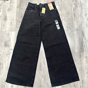 Levi's women’s 94 baggy wide leg Relaxed Black Jeans